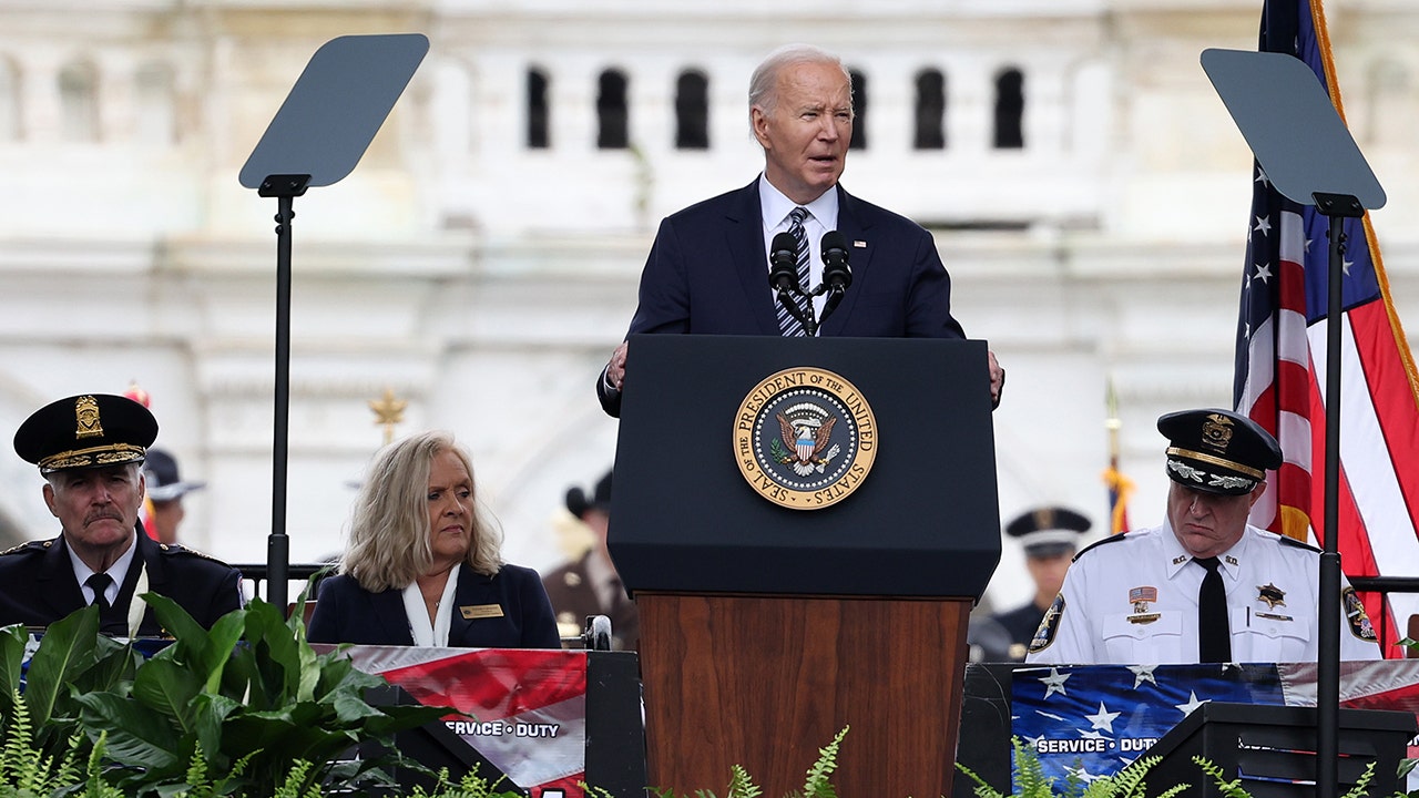 Biden highlights police funding and gun control efforts at the National Peace Officers' Memorial Service