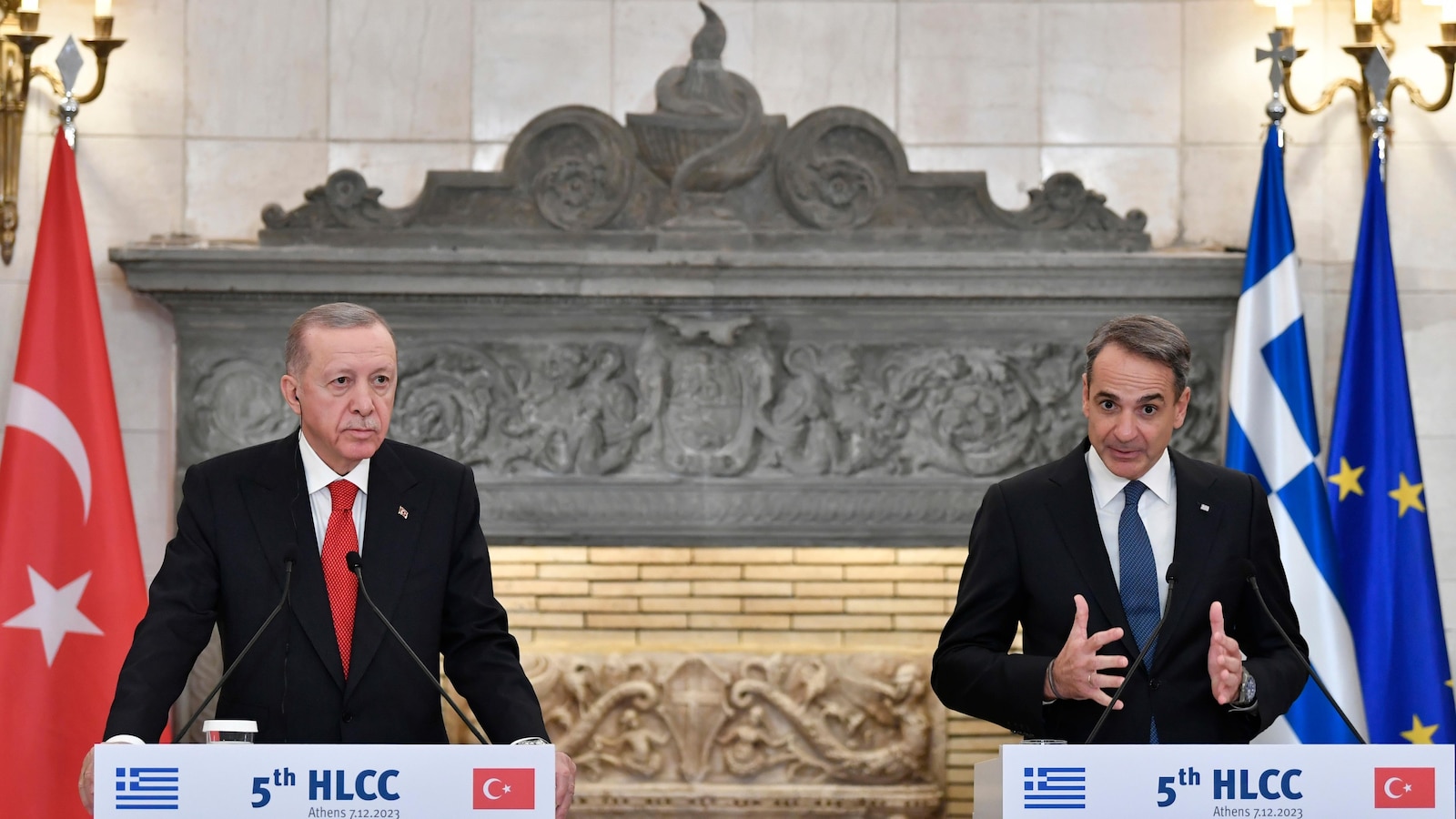 Greek and Turkish leaders are trying to emphasize thawing relations, but tensions remain beneath the surface