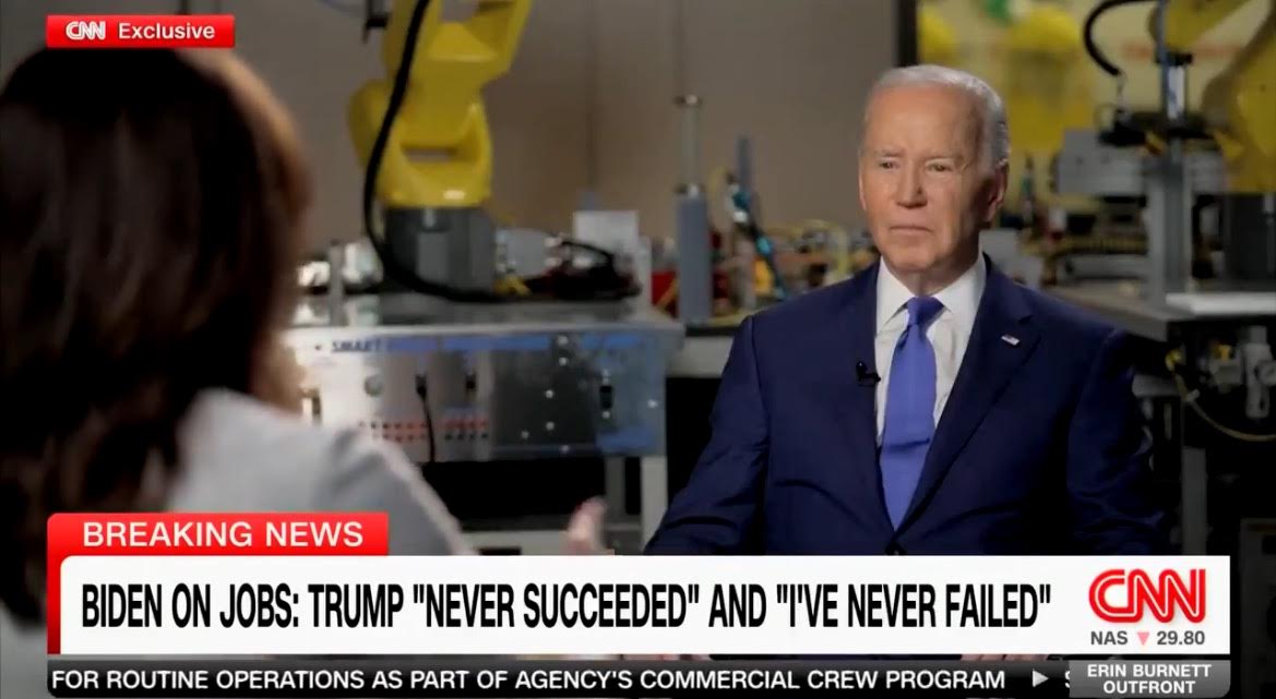 “I've never failed!”  – Unhinged Joe Biden in dumpster fire interview with CNN's Erin Burnett (VIDEO) |  The Gateway expert